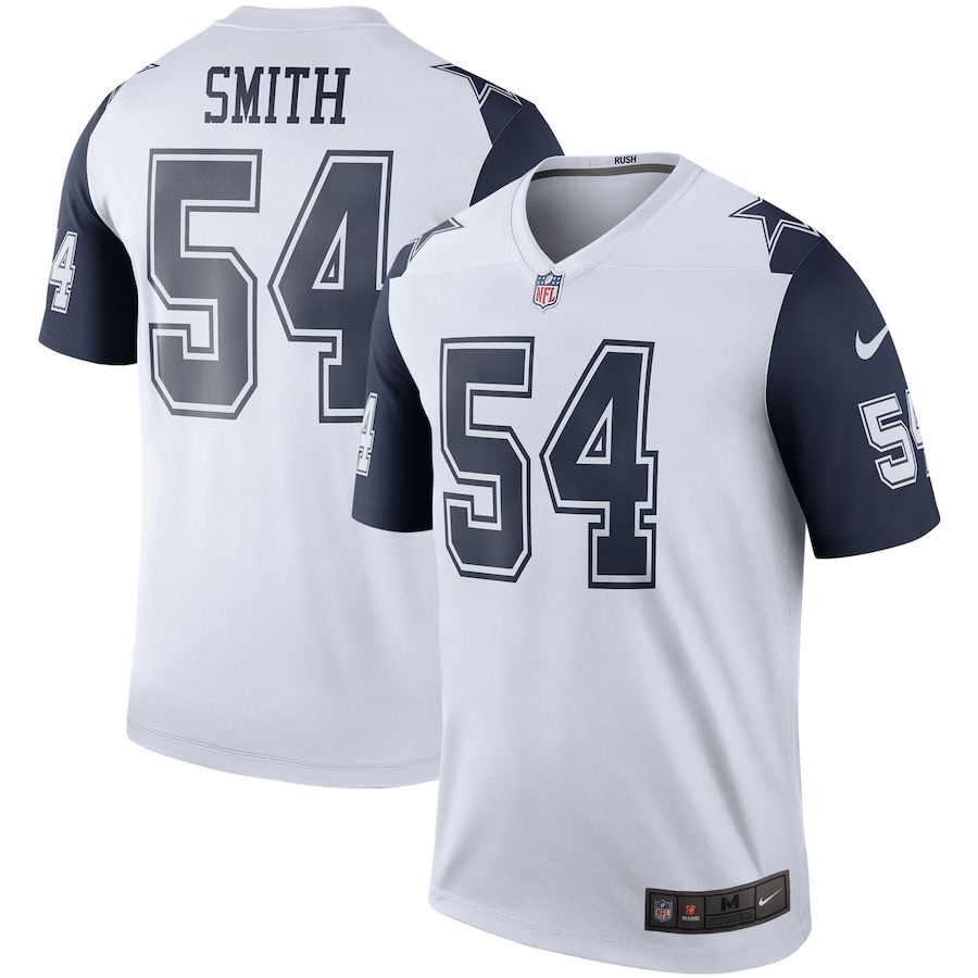 Men Dallas Cowboys 54 Jaylon Smith Nike White Color Rush Legend Player NFL Jersey